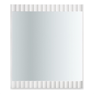 Meridian Furniture Modernist White Medium Gloss Finished Mirror