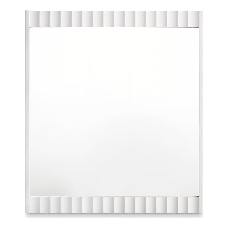 Meridian Furniture Modernist White Medium Gloss Finished Mirror