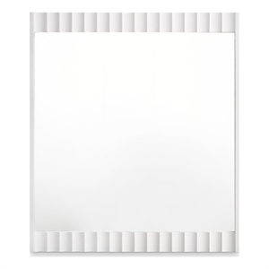 Meridian Furniture Modernist White Medium Gloss Finished Mirror
