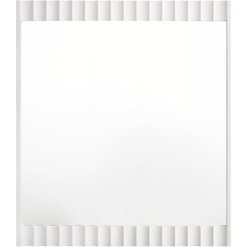 Meridian Furniture Modernist White Medium Gloss Finished Mirror