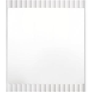 meridian furniture modernist white medium gloss finished mirror