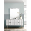 Meridian Furniture Modernist White Medium Gloss Finished Mirror