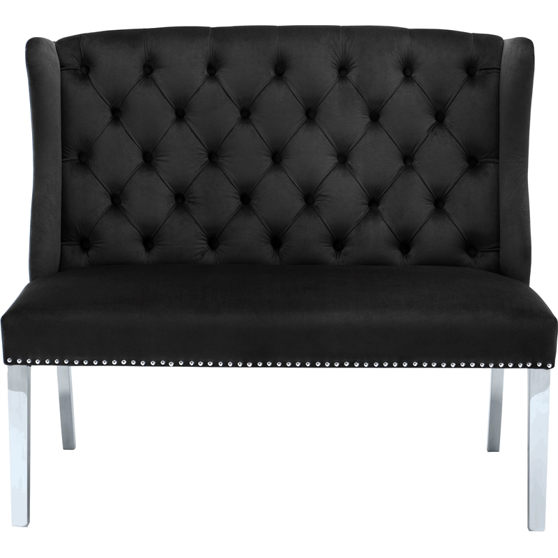 Meridian Furniture Suri Velvet Settee Bench