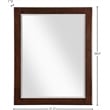 Meridian Furniture Maxine Mirror in Dark Cherry Finish