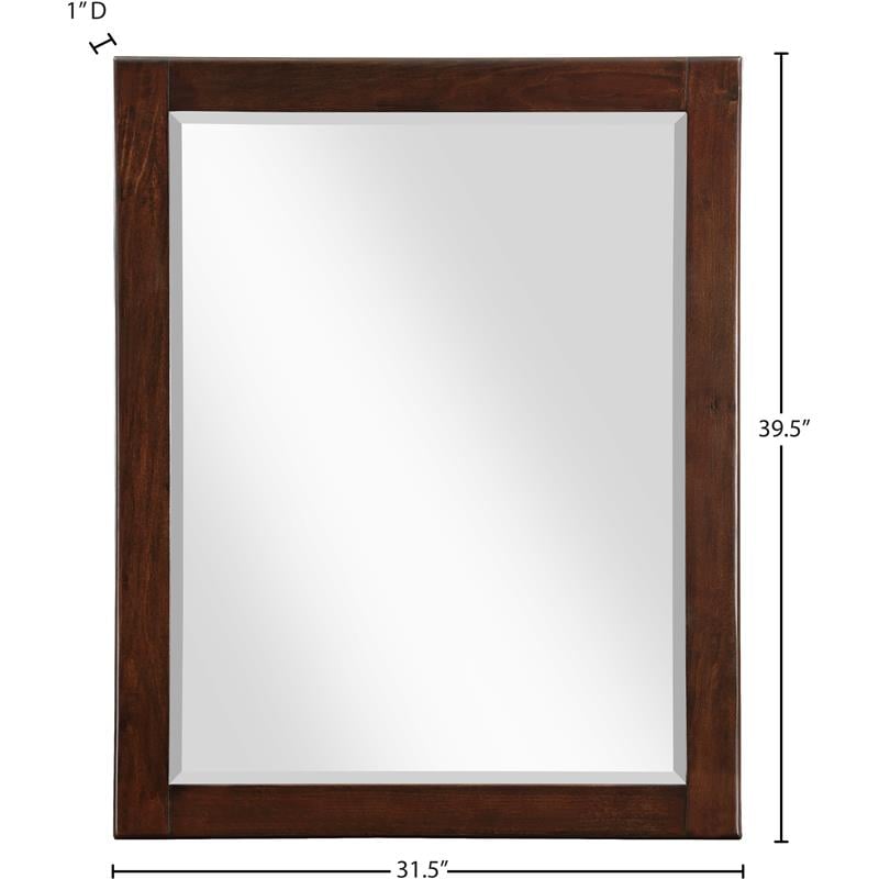 Meridian Furniture Maxine Mirror in Dark Cherry Finish