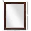 Meridian Furniture Maxine Mirror in Dark Cherry Finish