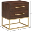 Meridian Furniture Maxine Night Stand in Dark Cherry Finish
