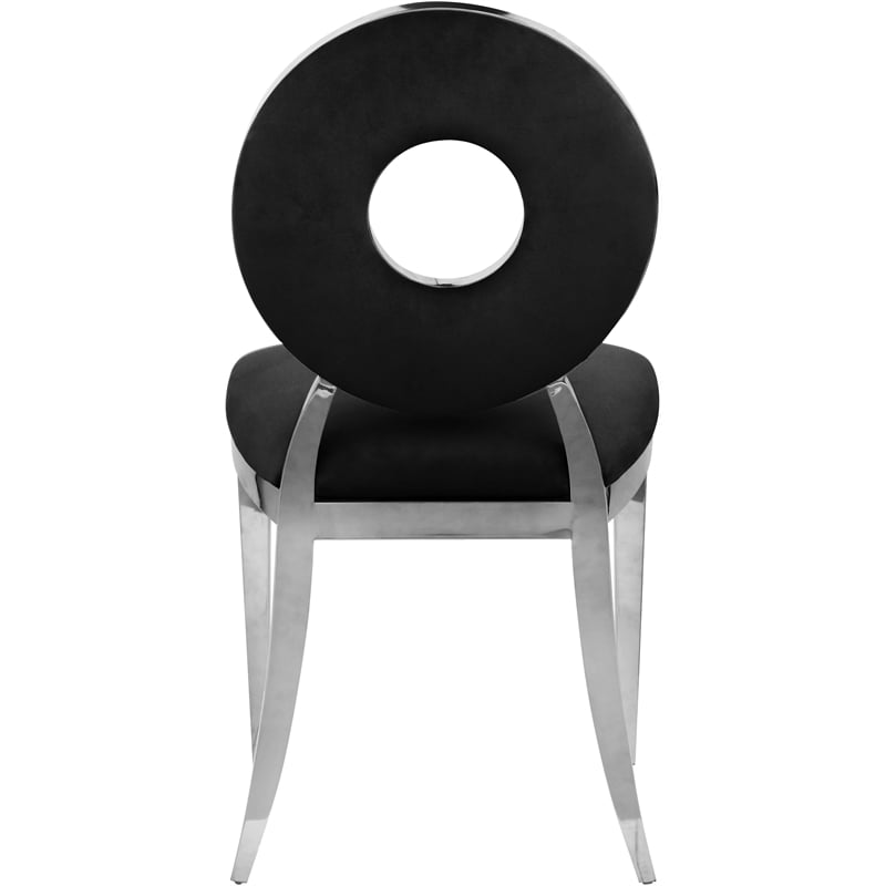 Meridian Furniture Carousel Velvet Dining Chair - Chrome Meridian Furniture Carousel Velvet Dining Chair - Chrome