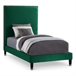 Meridian Furniture Harlie Green Velvet Twin Bed
