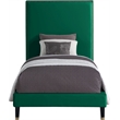 Meridian Furniture Harlie Green Velvet Twin Bed