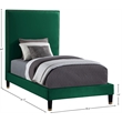 Meridian Furniture Harlie Green Velvet Twin Bed