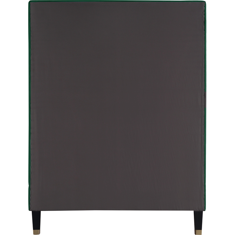 Meridian Furniture Harlie Green Velvet Twin Bed