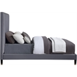 Meridian Furniture Harlie Gray Velvet Full Bed