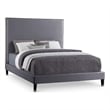 Meridian Furniture Harlie Gray Velvet Queen Bed