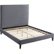 Meridian Furniture Harlie Gray Velvet Queen Bed