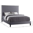 Meridian Furniture Harlie Gray Velvet Queen Bed