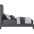 Meridian Furniture Harlie Gray Velvet Twin Bed