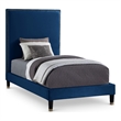 Meridian Furniture Harlie Navy Velvet Twin Bed