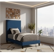 Meridian Furniture Harlie Navy Velvet Twin Bed
