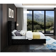 Meridian Furniture Savan Black Velvet Full Bed