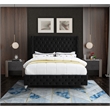 Meridian Furniture Savan Black Velvet Full Bed