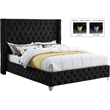 Meridian Furniture Savan Black Velvet King Bed