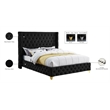Meridian Furniture Savan Black Velvet King Bed