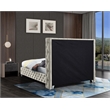 Meridian Furniture Savan Cream Velvet Queen Bed