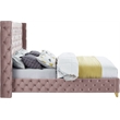 Meridian Furniture Savan Pink Velvet King Bed