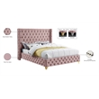 Meridian Furniture Savan Pink Velvet King Bed