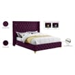 Meridian Furniture Savan Purple Velvet Full Bed