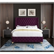Meridian Furniture Savan Purple Velvet King Bed