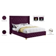 Meridian Furniture Savan Purple Velvet King Bed