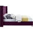 Meridian Furniture Savan Purple Velvet Queen Bed