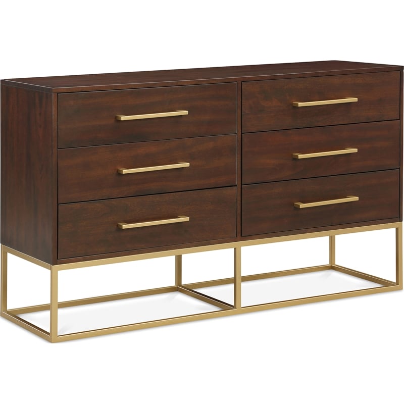 Meridian Furniture Maxine Dresser in Dark Cherry Finish