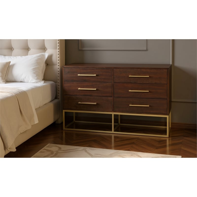 Meridian Furniture Maxine Dresser in Dark Cherry Finish