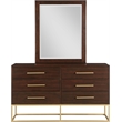 Meridian Furniture Maxine Dresser in Dark Cherry Finish