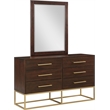 Meridian Furniture Maxine Dresser in Dark Cherry Finish