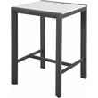 Meridian Furniture Nizuc White Wood Outdoor Patio Square Bar Table