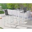 Meridian Furniture Nizuc Grey Outdoor Patio Mesh Barstool (Set of 2)