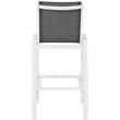 Meridian Furniture Nizuc Grey Outdoor Patio Mesh Barstool (Set of 2)