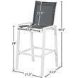 Meridian Furniture Nizuc Grey Outdoor Patio Mesh Barstool (Set of 2)