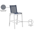 Meridian Furniture Nizuc Navy Outdoor Patio Mesh Barstool (Set of 2)