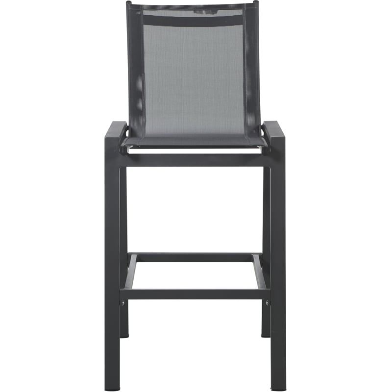 Meridian Furniture Nizuc Black Outdoor Patio Mesh Barstool (Set of 2)