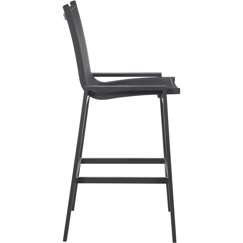 Meridian Furniture Nizuc Black Outdoor Patio Mesh Barstool (Set of 2)