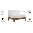 Meridian Furniture Rio Off White Water Resisting Armless Chair