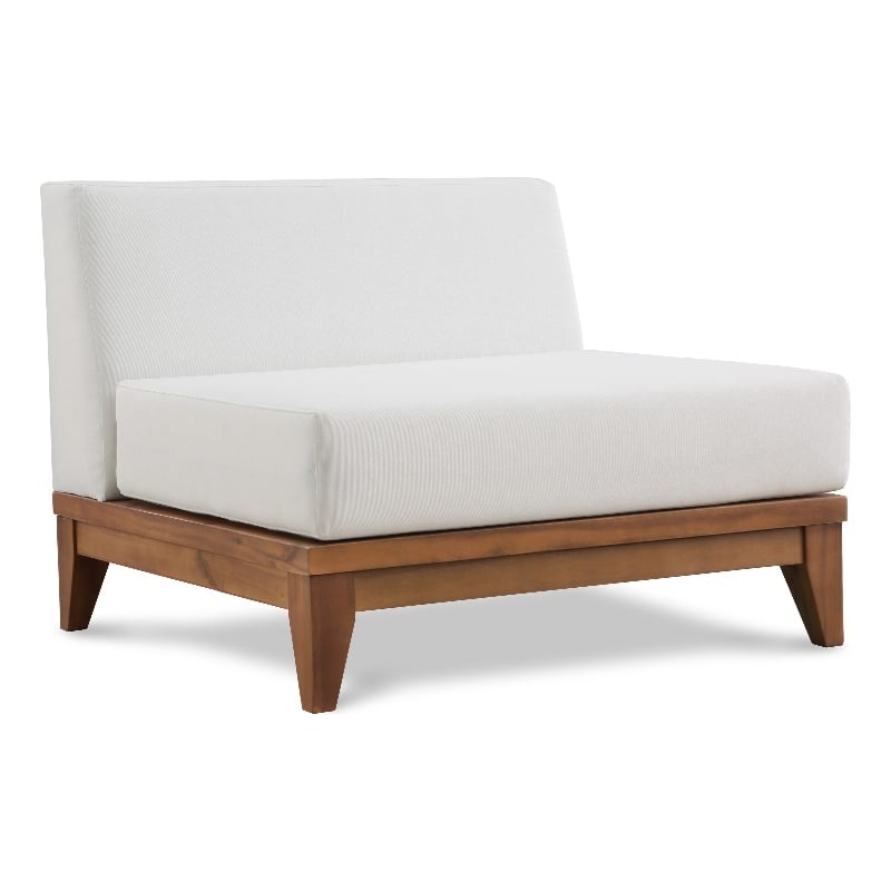 Meridian Furniture Rio Off White Water Resisting Armless Chair