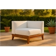 Meridian Furniture Rio Off White Water Resisting Corner Chair