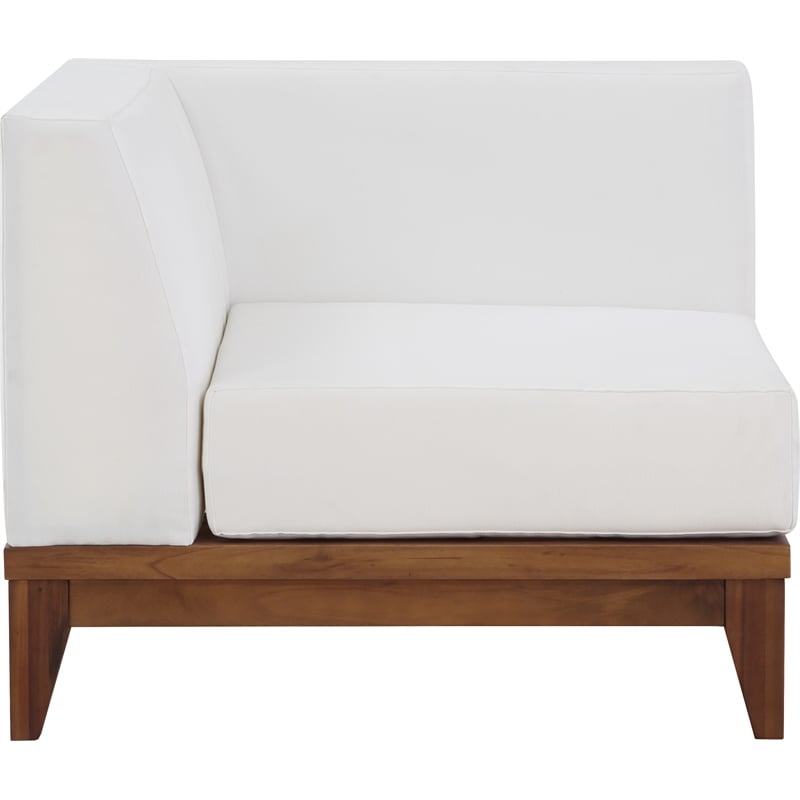 Meridian Furniture Rio Off White Water Resisting Corner Chair