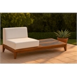 Meridian Furniture Rio Off White Water Resisting Chair w/ Integrated Table